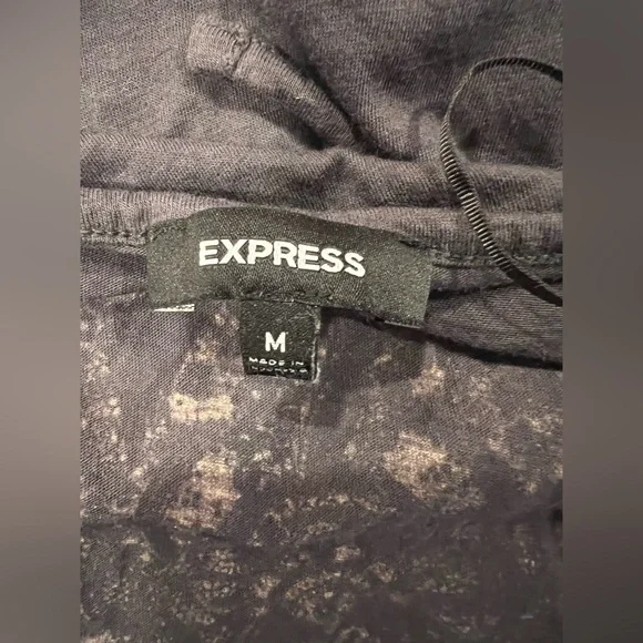 Express halter Elegant Gray and Cream Women's Top - Picture 3 of 4